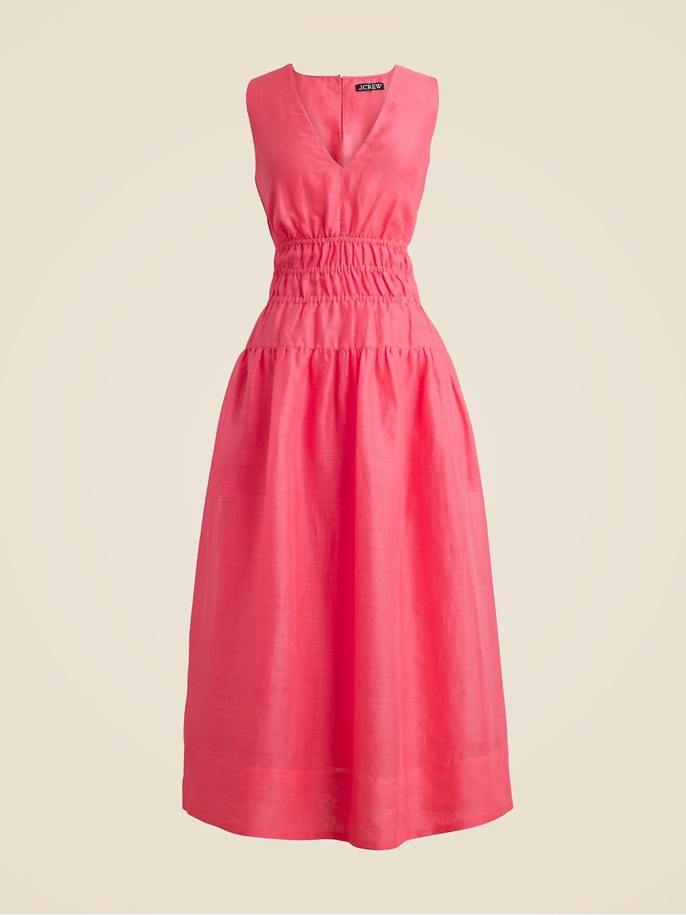 J.Crew Hyacinth V-neck dress in ramie